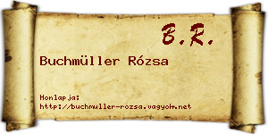Buchmüller Rózsa névjegykártya