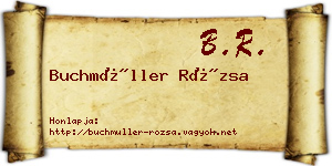 Buchmüller Rózsa névjegykártya